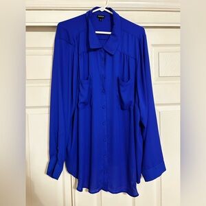 Torrid Madison Georgette Button-Up Long Sleeve Shirt